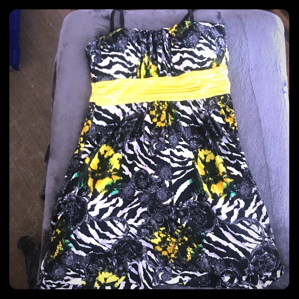 Zebra/Flower print Dress